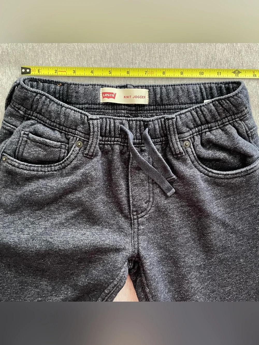 Levi’s Boys Size 10-12 YRS Blue Knit Jogger Pants Stretch Comfort Drawstring